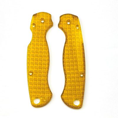 Echeson 1 Pair PEI Scales Handle Fits for Spyderco Paramilitary 2 C81, Custom Clear Ultem Handle Patch DIY Replacement