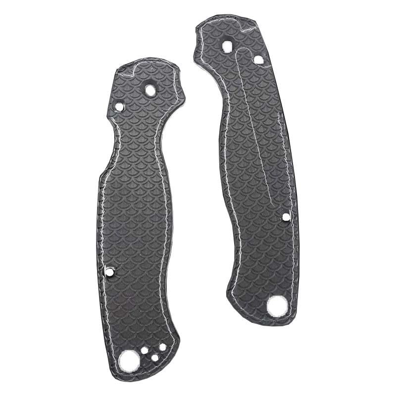 Echeson 1 Pair Scales Handle Fits for Spyderco Paramilitary 2 C81, Custom Clear Acrylic Handle Patch DIY Replacement (Size : B)