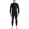 TOVCHEI 1.5mm Neoprene Wetsuit for Men, Long Sleeve Swimsuit Diving Suit for Swimming Snorkeling Surfing,Black,S view 1