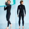 TOVCHEI 1.5mm Neoprene Wetsuit for Men, Long Sleeve Swimsuit Diving Suit for Swimming Snorkeling Surfing,Black,S view 2