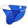 Aagomeyh Lingerie for Men Mens Crotchless Underwear See Through Mesh Breathable Male Thongs Blue view 3
