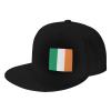 Irish Flag Custom Baseball Cap with Print Photo, Personalized Adjustable Summer Sun Hat Unisex Black view 1