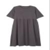 Akivide Womens Comfy Cotton Linen Loose Maxi Dress Solid Half Sleeve Crewneck Linen Dress Summer Beach Dress with Pockets view 3