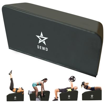 SEWD Pilates and Yoga Workout Bench - Light & Portable Adjustable Incline Bench - 700lb Capacity - Black Alloy Steel & Foam - Home & Gym Fitness Equipment