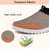Mens Breathable Casual Loafers Mesh Summer Lightweight Slip-on Shoes Comfortable Outdoor Driving Travel Stylish 7.5 Grey view 2
