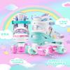 SULIFEEL Rainbow Unicorn Roller Skates for Kids with Adjustable Protective Gear Set Dazzle Small view 4