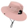 Century Star Kids Sun Hat Ponytail Girls UPF 50 Bucket Cap Summer Beach Fishing Kids Hat Wide Brim Adjustable Swim Hat 2Pcs Purple&Pink 8-12T view 3