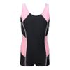 Hansber Girls Sleeveless One Piece Swimsuit Athletic Sports Rash Guard Swimwear Beachwear Sunsuit Pink 7-8 Years view 1
