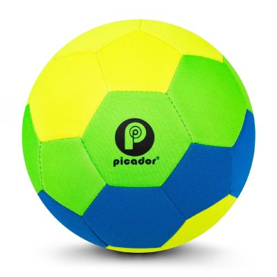 Picador PP Indoor Soccer Ball Size 4, Soft Kids Soccer Balls at Home Yard, Silent Balls Gifts for Boys Girls Toddler Youth with Pump(Bright Green Yellow)