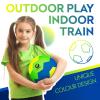Picador PP Indoor Soccer Ball Size 4, Soft Kids Soccer Balls at Home Yard, Silent Balls Gifts for Boys Girls Toddler Youth with Pump(Bright Green Yellow) view 3