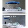 2/3/4 Bow Bimini Top Cover Sun Shade Boat Canopy Waterproof Stainless Aluminum Frame ,Waterproof Boat Bimini Top Cover,with Rear Support Poles And Storage Boot,Multiple Size Options ( Size : 2 Bow 63" view 2