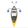 GIGACRAFT Canoe Outriggers Floats Package, Hard Plastic Polyethylene Stabilizer Floats Kit, Adjustable Stabilizers for Kayak Canoe Fishing Standing Paddling(36") view 1