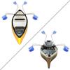 GIGACRAFT Canoe Outriggers Floats Package, Hard Plastic Polyethylene Stabilizer Floats Kit, Adjustable Stabilizers for Kayak Canoe Fishing Standing Paddling(36") view 3