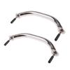 2pcs Boat Handrail Grab Handle - 8 inch 20cm Long - Polished Hand Rail with Flange and Stud - 316 Stainless Steel/276 view 4