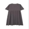 Akivide Womens Comfy Cotton Linen Loose Maxi Dress Solid Half Sleeve Crewneck Linen Dress Summer Beach Dress with Pockets view 4