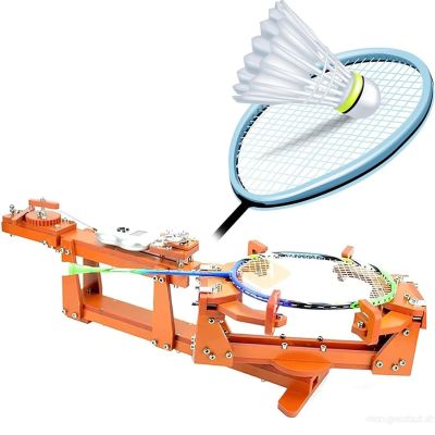 ZYLDDS Aluminum Alloy Wire Stretcher - Stringing Tool,6-Point Fixed 60lb Winch TypeBadminton Racket Stringing Threading Machine, for DIY Squash, Tennis or Badminton Rackets