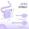 COSHAYSOO Purple Belt Bag Crossbody Initial Fanny Waist Pack Preppy Birthday Valentines Easter Gifts for 5 6 7 8 9 10 11 12 Year Old Girls Preteen Tweens Letter D view 3