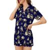 Ysidec Aniamls Raccoon Womens Pajama Sets 2 Piece Short Sleeve Sleepwear Button Down Loungewear XL view 3