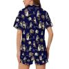 Ysidec Aniamls Raccoon Womens Pajama Sets 2 Piece Short Sleeve Sleepwear Button Down Loungewear XL view 4