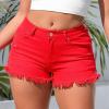 Silver Shorts Low Waisted Shorts Silver Jean Shorts for Women Denim Shirt Women Beach Shorts for Women view 2