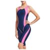 Dressnu Triathlon Swimsuits Swimsuit with Bra Pads Anti-Speed Drying Thin one-Piece Five Pants Pink XL view 1