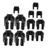 Anneome 12pcs Pool Cue Rack Clamp Wall-mounted Fishing Rod Pole Holder Secure Locking Pp Material for Billiards Cue Racks view 1