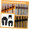 Anneome 12pcs Pool Cue Rack Clamp Wall-mounted Fishing Rod Pole Holder Secure Locking Pp Material for Billiards Cue Racks view 3