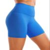 CRZ YOGA ButterLuxe Biker Shorts 6" - High Waisted Workout Running Volleyball Spandex Yoga Womens Sparkle Blue Small view 1