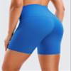 CRZ YOGA ButterLuxe Biker Shorts 6" - High Waisted Workout Running Volleyball Spandex Yoga Womens Sparkle Blue Small view 2