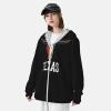 ETSDJ Texas Flag Longhorn Logo Upf 50+ Sun Protection Hoodie Man'S Woman Long Sleeve Sun Protection Full Zip Athletic Shirt, Large, Black view 3