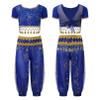 YiZYiF Girls Indian Belly Dance Outfit Halloween Costume Party Fancy Dress Up Crop Top with Bloomers Pants Carnival Sets Blue B Dance Outfits 3-5 Years view 1