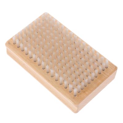 BESPORTBLE Skiing Board Cleaning Brush Wooden Handle Scrubber for Deep Cleaning Compact Lightweight for Home Salon and Travel Use for Ski Wax Application