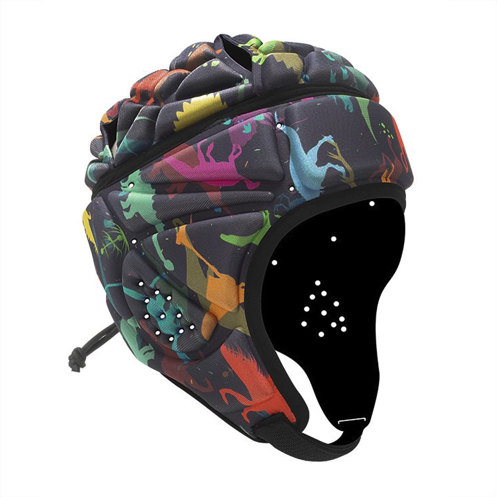 Soft Rugby Helmet 7v7 Football Helmet Adjustable Soccer Scrum Cap Head Protector Padded Support Rugby Flag Football Soft Shell Protective Cap Headgear Breathable EVA Anti-collision Cap for Youth Adult