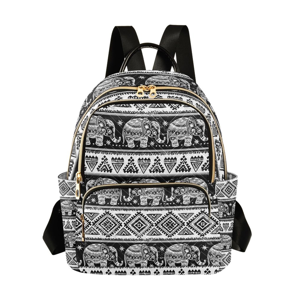 PJGINUIUA Women Fashion Backpack Purse Casual Lightweight Travel Shoulder Bag Elephant Rucksack Ladies Bag, Medium