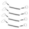 balacoo 4pcs Coiled Fishing Lanyard with Heavy Duty Safety Rope Elastic Tether Spring Cable for Outdoor Fishing Gear Durable Steel Wire and Material Convenient Retractable Design view 1