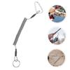 balacoo 4pcs Coiled Fishing Lanyard with Heavy Duty Safety Rope Elastic Tether Spring Cable for Outdoor Fishing Gear Durable Steel Wire and Material Convenient Retractable Design view 4
