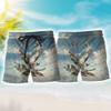 Mallard Lover Mens Swim Trunks - Fun Duck Hawaiian Mens Swim Short Beach Shorts TU25 Size XL view 2