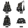 PJGINUIUA Women Fashion Backpack Purse Casual Lightweight Travel Shoulder Bag Skull Cat Moon Gothic Pattern Rucksack Ladies Bag, Small view 3