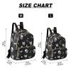 PJGINUIUA Women Fashion Backpack Purse Casual Lightweight Travel Shoulder Bag Skull Cat Moon Gothic Pattern Rucksack Ladies Bag, Small view 4