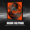 Sporticulture Football Wall Art Framed Vinyl Record Decor Print - 13X13 NFL Football Posters For Boys Bedroom & Decorations for Man Cave - Miami Dolphins view 2