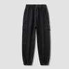 Men's Side Pockets Casual Harem Pants Relaxed Fit Drawstring Joggers Pants Outdoor Hiking Cotton Cargo Sweatpants (Black,XX-Large) view 2