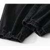Men's Side Pockets Casual Harem Pants Relaxed Fit Drawstring Joggers Pants Outdoor Hiking Cotton Cargo Sweatpants (Black,XX-Large) view 4