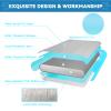 VOFiTNY Inflatable Floating Dock Air Platform Multi-Person Swim Water Mat with Rope Ladder, None-Slip Surface for Lake Beach (10ft x 6ft x 6in, Cyan) view 4