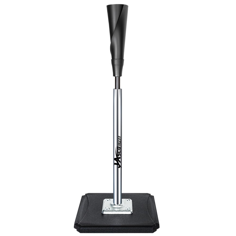 JASCOPRO Portable Batting Tee,Height Adjustable from 25-37 inch Hitting Tee For Baseball and Softball, Easy Assemble Premium Baseball Tee with Rubber Top,Metal Base Softball Tee for Kids/Youths/Adults