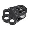 Climbing Pulley, Double Bearing 30KN Load Capacity Rescue Pulley Aviation Aluminum 3 Hole Side Plate for Mountaineers Campers Emergency Rescue Teams Mountaineering Camping Rescue O view 1