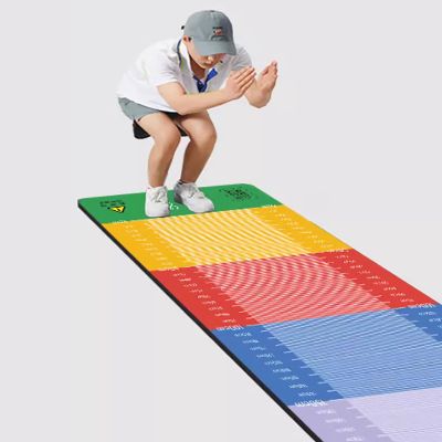 TREGOO Colorful Standing Long Jump Jump Rope Mat Extra Long, Child Standing Shock Absorbing Mat for Jumping, Adult Fitness Mats for Home Workout (Size : 50cm x 200cm (1.6 X 6.6ft)), 78634