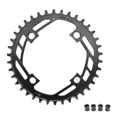 DJC 104BCD Bike Chainring Round Steel Chainring Super Long Lifespan 15000km MTB Mountain Bike Chain Wheel 8 9 10 11 12speed (40T)
