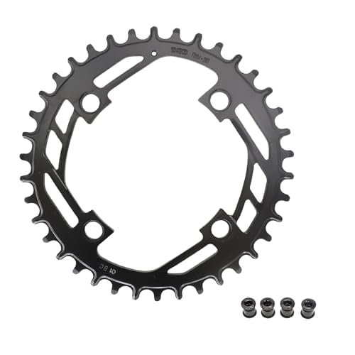 DJC 104BCD Bike Chainring Round Steel Chainring Super Long Lifespan 15000km MTB Mountain Bike Chain Wheel 8 9 10 11 12speed (40T)