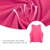 Topyond 12 PCS Sports Jersey Vests Soccer Pinnies Basketball Team Practice Nylon Large Mesh Scrimmage for Youth Kids Children Football Rose Red view 3