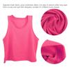 Topyond 12 PCS Sports Jersey Vests Soccer Pinnies Basketball Team Practice Nylon Large Mesh Scrimmage for Youth Kids Children Football Rose Red view 4
